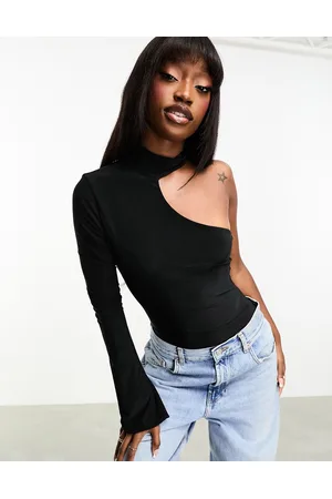 ASOS Body asimmetrico con manica singola, cut-out e dettaglio stile collarino