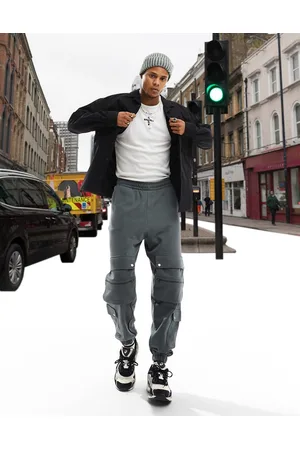 ASOS Joggers oversize con tasche nero slavato