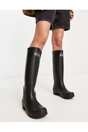 Barbour Abbey - Stivali da pioggia neri con logo