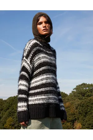 Topshop Maglione lavorato con cuciture monocromatico