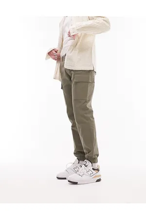 Topman Pantaloni cargo skinny kaki con due tasche