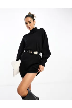 Never Fully Dressed Vestito corto in maglia con cintura a contrasto