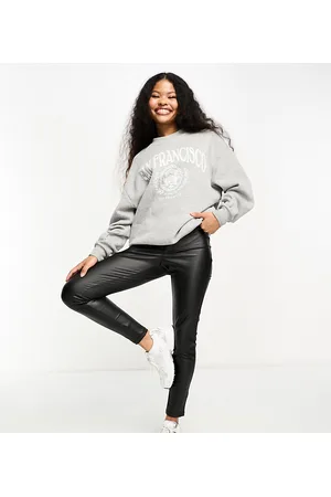 VERO MODA Leggings skinny neri in pelle sintetica