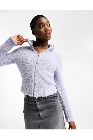 Weekday Carla - Cardigan lilla in filato soffice