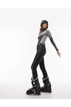 Topshop Sno - Pantaloni da sci elasticizzati neri con ghette