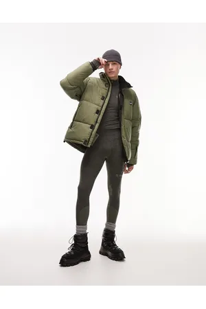 Topman Leggings base layer da sci kaki senza cuciture