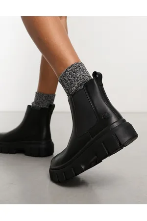 Timberland Greyfield - Stivaletti Chelsea neri in pelle pieno fiore