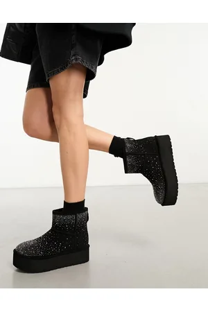 Madden Girl Ease-HR - Stivali taglio basso neri con strass