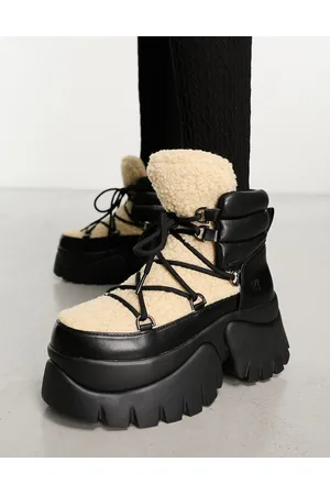 Koi Footwear KOI - Vilun - Scarponcini invernali color crema con pelliccia sintetica