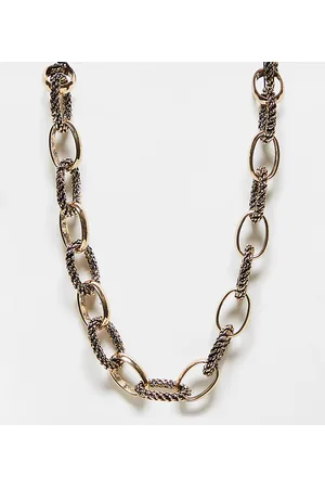 Reclaimed Catenina unisex color brunito con catena mista