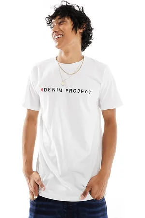 Denim Project T-shirt bianca con logo