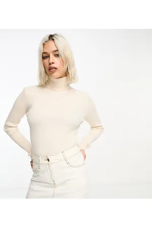 COLLUSION Dolcevita morbido in maglia écru