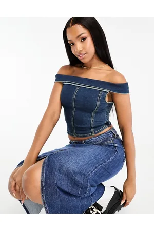 Urban Revivo Bustino a fascia in denim