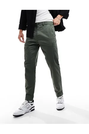 Calvin Klein Modern - Pantaloni cargo affusolati in twill grigio scuro