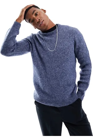 ASOS Maglione girocollo denim peloso