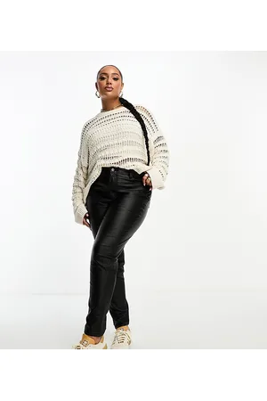 In The Style Esclusiva - Jeans skinny spalmati neri a vita alta