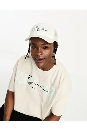 Karl Kani Cappellino trucker beige e bianco con logo stile college
