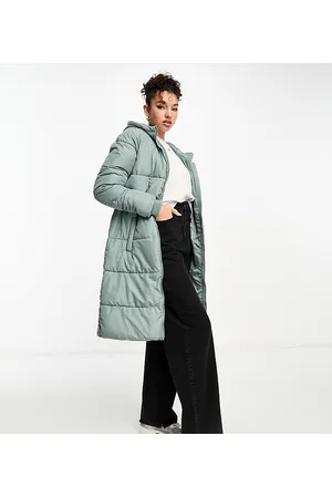 Pieces® Cappotto imbottito taglio lungo ardesia