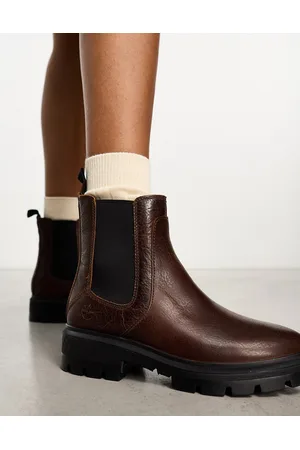 Timberland Cortinal Valley - Stivaletti Chelsea marroni in pelle pieno fiore