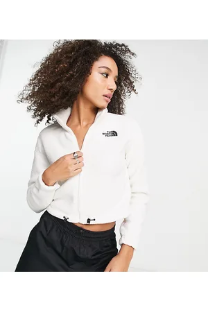 The North Face Shispare - Felpa corta in pile borg color crema con zip - In esclusiva per ASOS