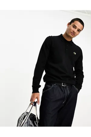 Fred Perry Polo classica in maglia nera