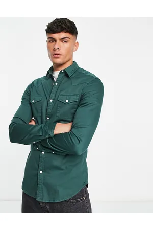 ASOS Camicia skinny di jeans stile western bosco