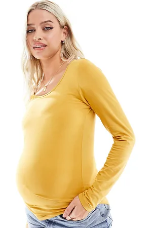 Mama;licious Mamalicious Maternity - Top a maniche lunghe con scollo rotondo