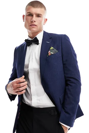 Harry Brown Giacca slim da abito doppiopetto mélange