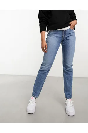 Lee Rider - Jeans slim a vita medio alta medio slavato