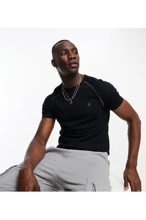French Connection Tall - T-shirt e bianca con profili a contrasto e maniche raglan