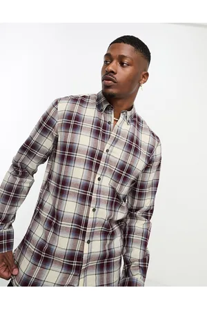 French Connection Camicia a quadri bordeaux