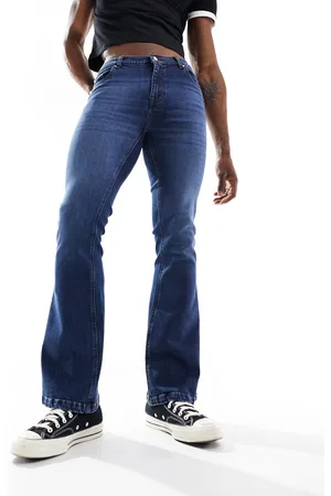 ASOS Jeans a zampa elasticizzati lavaggio scuro