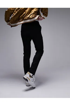 Topman Pantaloni skinny eleganti neri con fascia in vita elasticizzata