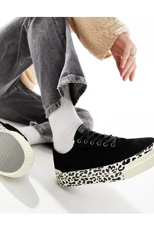 AllSaints Knox - Sneakers in camoscio nere