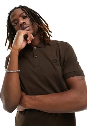Fred Perry Polo color tabacco bruciato con logo