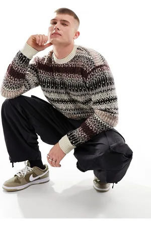 Hollister Maglione lavorato con motivo testurizzato beige multi
