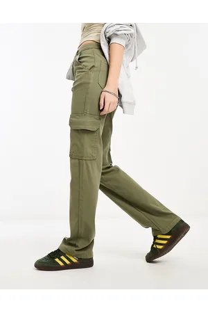 ASOS Pantaloni cargo slim con tasche color kaki