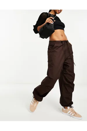 Obey Mina - Pantaloni parachute marroni