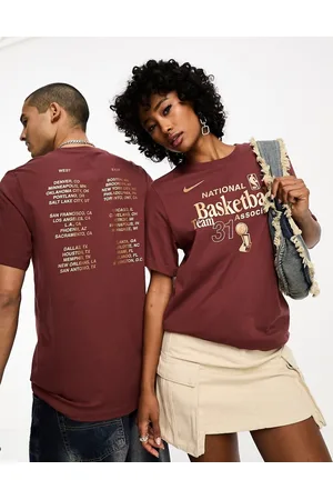 Nike NBA Team 31 - T-shirt marrone con stampa grafica sul retro