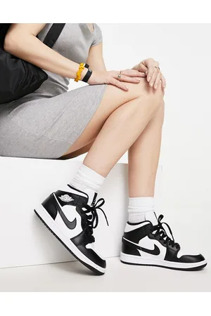 Jordan Air - 1 - Sneakers alte bianche e nere