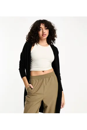 ONLY Vestito cardigan nero taglio lungo con bottoni