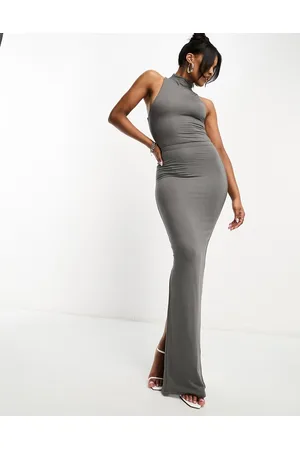 Naked Wardrobe Butter Basics - Gonna lunga antracite in coordinato