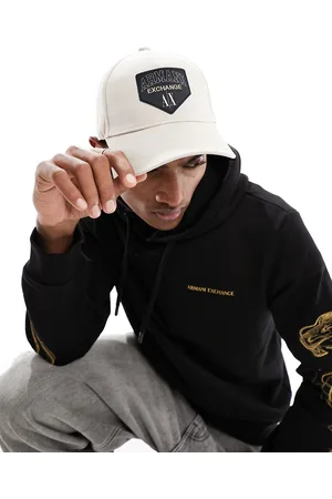 Armani Exchange Cappello con visiera beige chiaro con logo