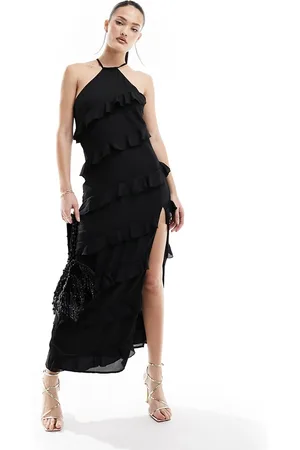 Pretty Lavish Katy - Vestito con gonna al polpaccio con volant