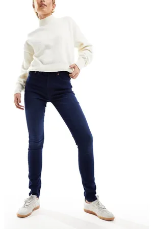 French Connection Jeggings skinny elasticizzati a vita alta indaco