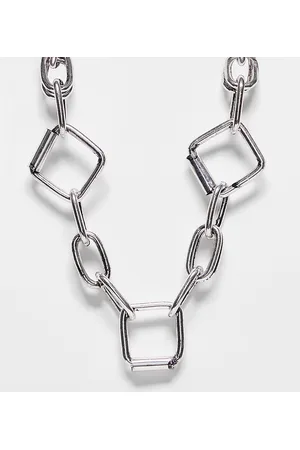 Reclaimed Collana unisex color con catena mista