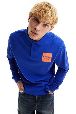 Barbour Esclusiva x ASOS - Polo a maniche lunghe cobalto