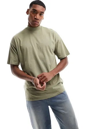 New Look T-shirt dolcevita oversize kaki chiaro