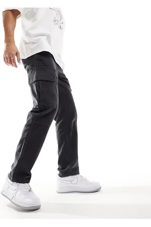 New Look Pantaloni cargo in velluto a coste scuro