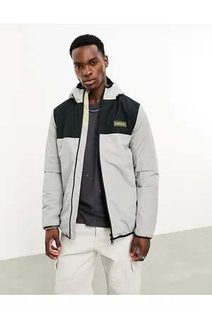 Barbour Cambell - Giacca grigia impermeabile con cappuccio e zip